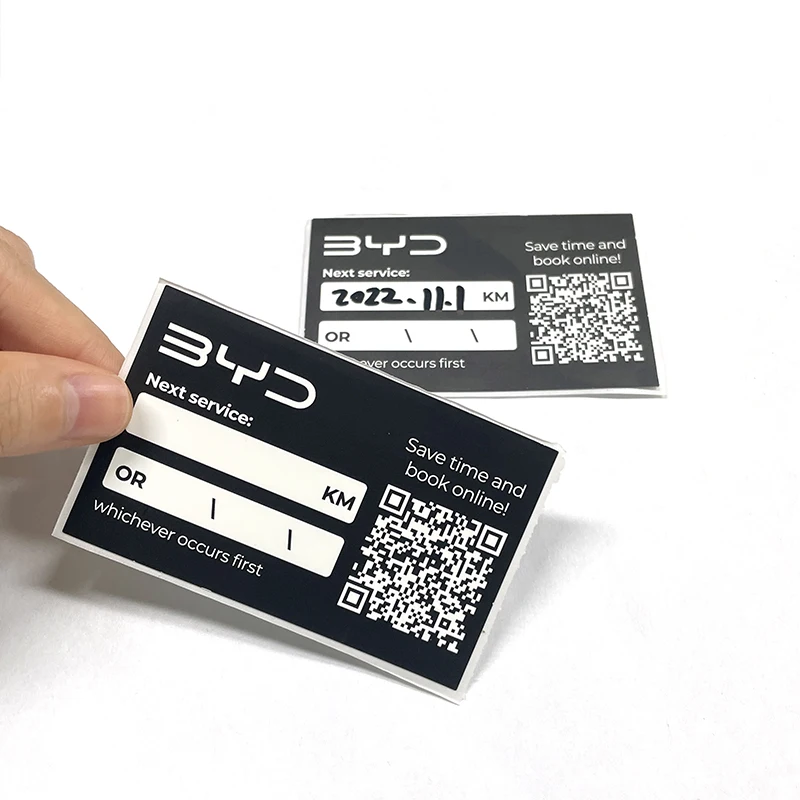 PVC Vinyl Matt Uv Resistant Bumper Sticker Qr Code Double Sided Car Decal Die Cut  Label Sticker Printing