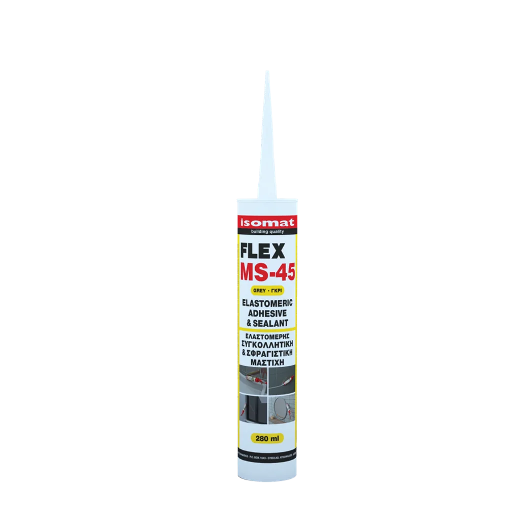 Powerful, hybrid, multi-purpose, elastomeric adhesive and sealant. | FLEX MS-45