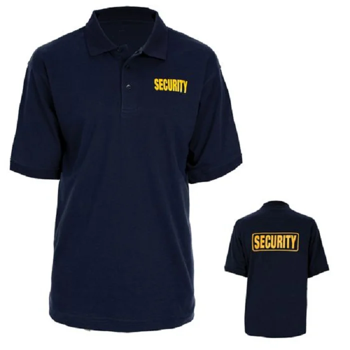 Униформа охранника 180 рубашки поло gsm с индивидуализированной вышивкой, размер логотипа, дизайн цвета, ткань лучшего качества, рабочая одежда