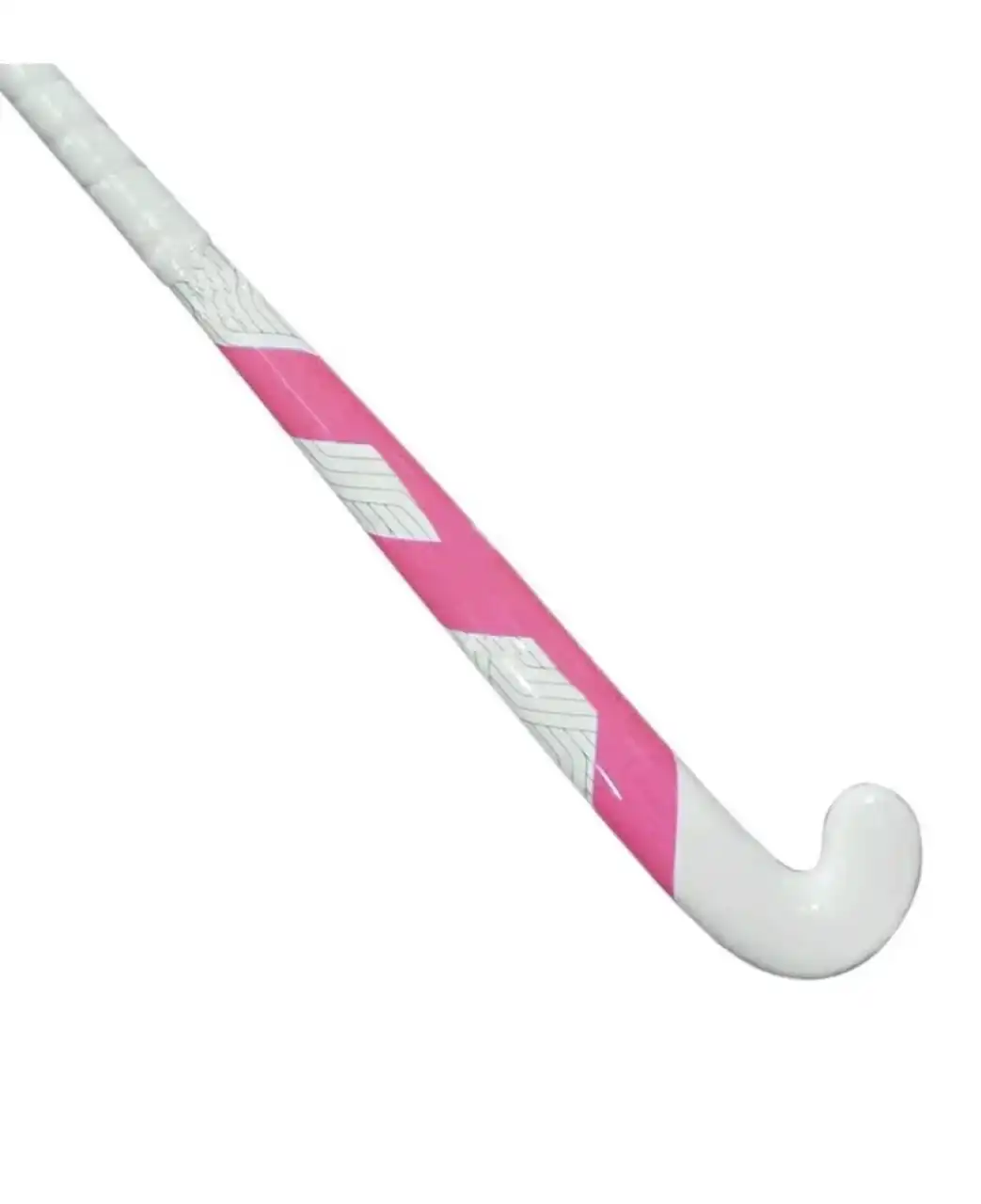 Newly Designed Grass Hockey Stick white and Pink Coloured Field Hockey Stick with New triple Layer Soft Handle Hockey Stick