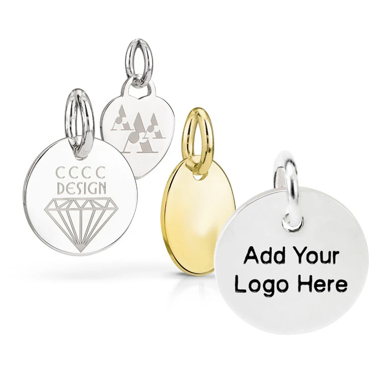 cheap bulk custom designer metal jewelry logo charm for bracelet