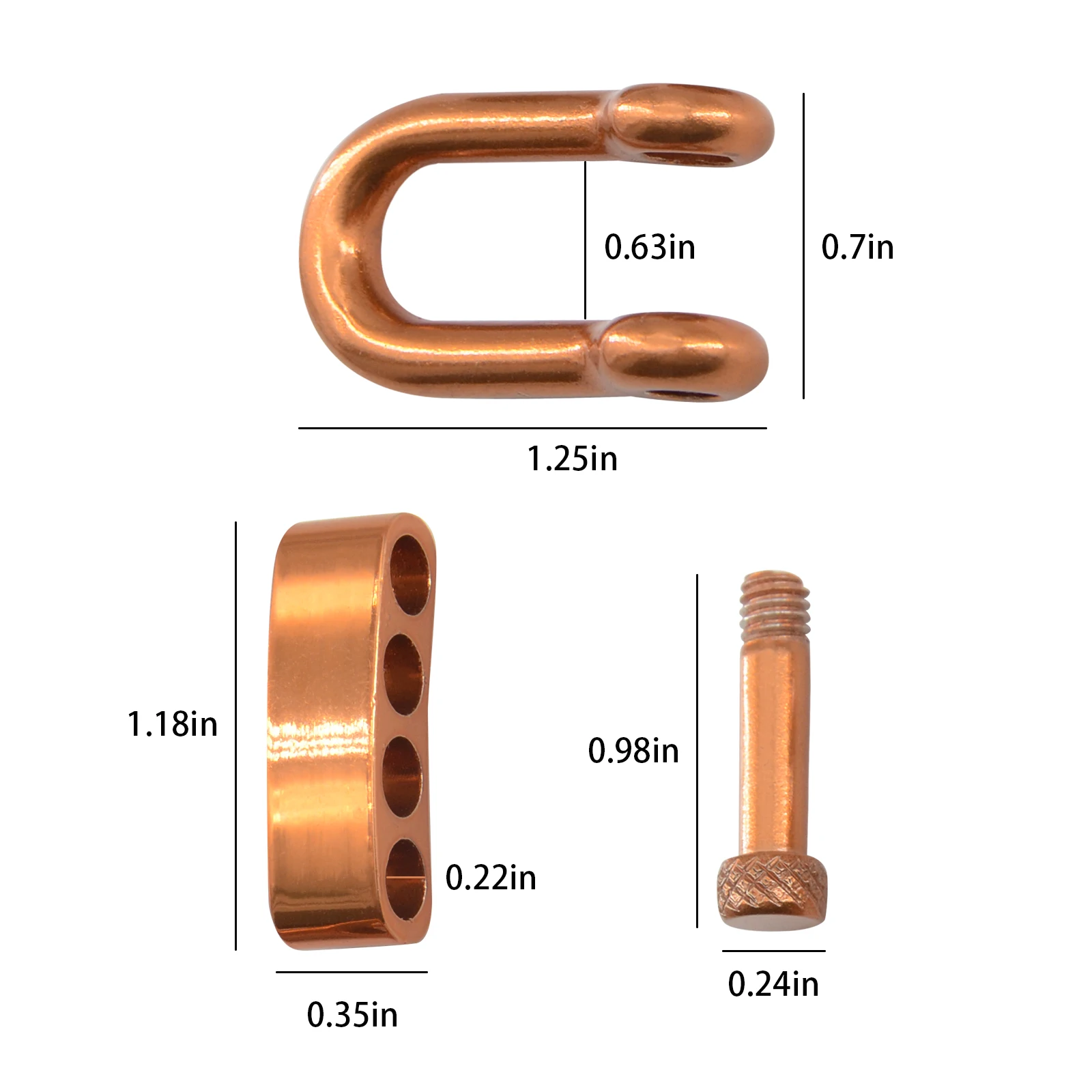 Hotsale colorful stainless steel Mini adjustable metal clasp of paracord bracelet