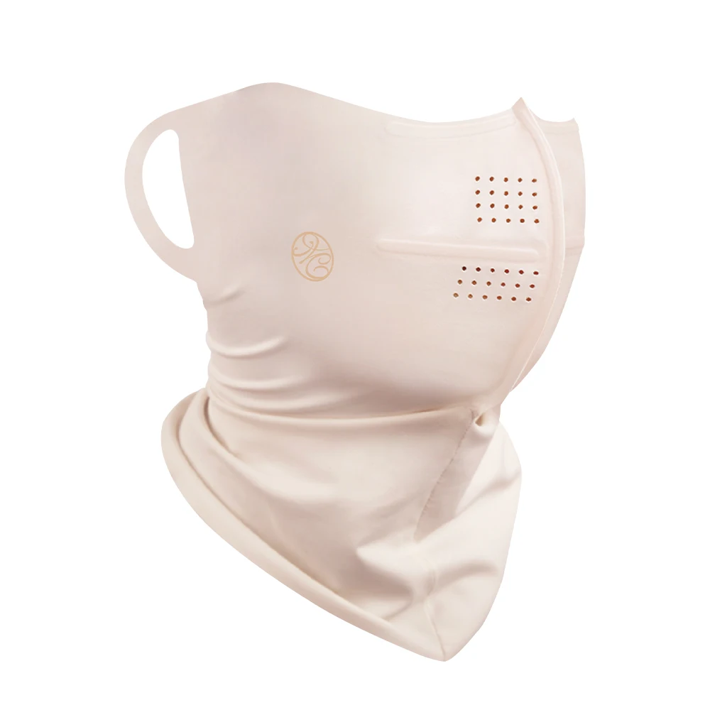 UV 99.9% Protection Airfit Mask (Neck Type) Color - Beige, Black, Ivory, Peach Size - S,M,L fabric from Korea, made in China