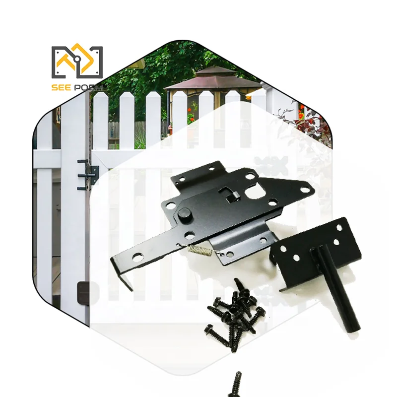 Depot Fence hardware Garden Stainless Steel Vinyl Gate Hinge Self Closing Adjustable Gate Hinge Heavy