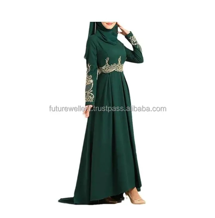 Wholesale Muslim Ladies Ethnic Clothing Casual Comfortable Long Abaya  For Women Customised Ladies Abaya