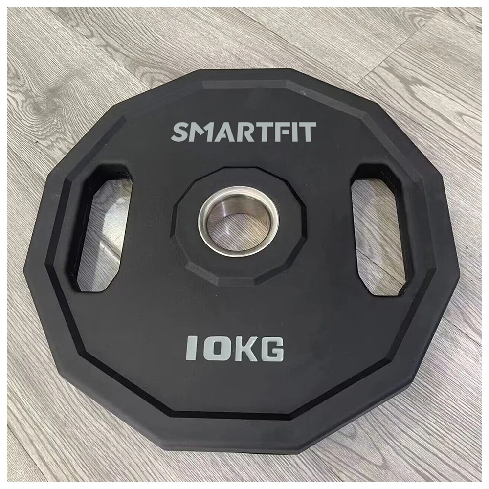 SMARTFIT customized PU urethane grip 12 sided Oly-mpic weight plates gym weights