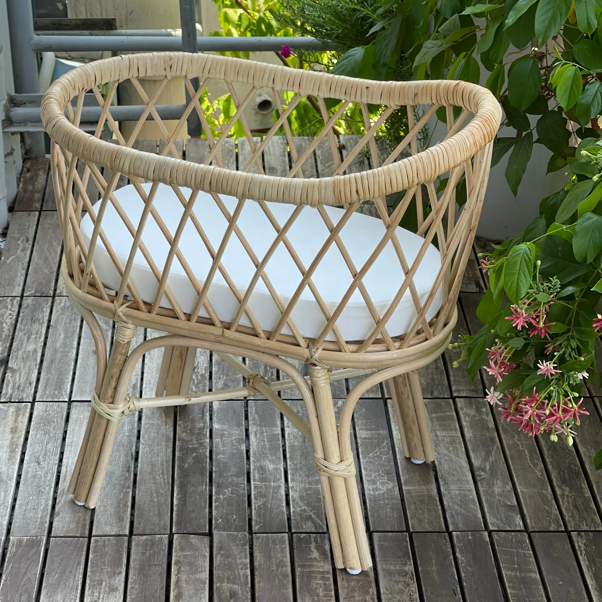 Роскошная 100% Нетканая вручную безопасная кукла из натурального ротанга мебель постельное белье кроватка игрушки для детей играть