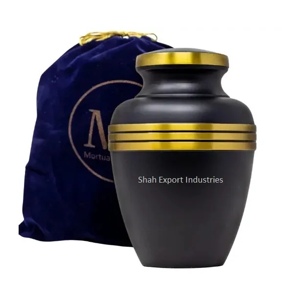 Aluminum Cremation Urn with Full Carving Design Purple/Silver Color for Human Ashes Adult Male & Female