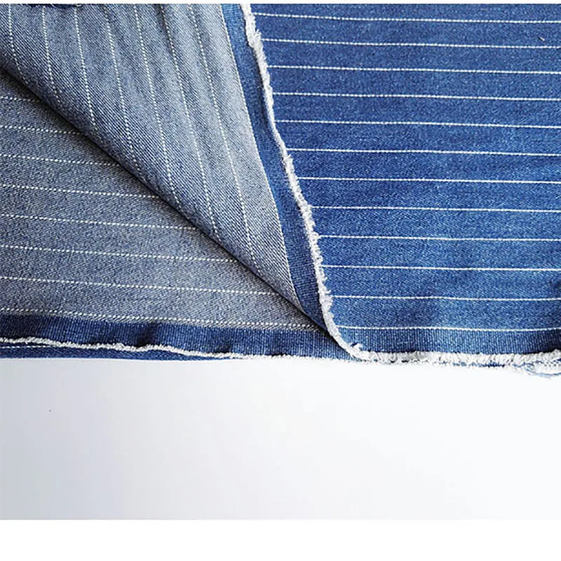 Wholesale Ready Stock Cotton Denim Yarn Dyed Denim Fabric Jeans Fabric For Coats and Pants