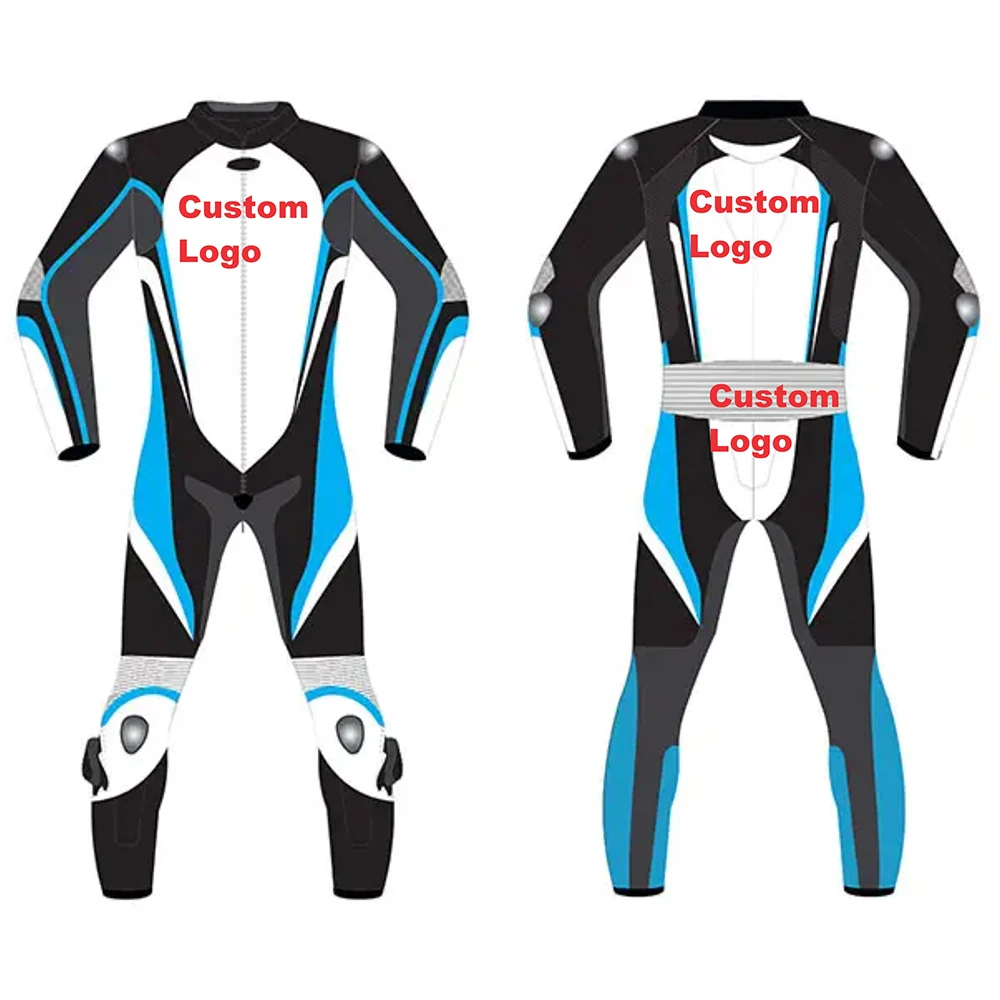 Customizable Racing Leather Jacket Waterproof Motorbike Motorcycle Suit Breathable Plus Size Track Auto Racing Printed 1 Piece