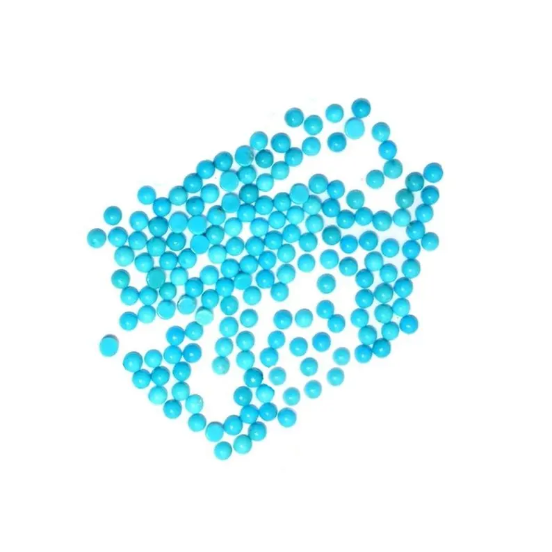 AAA 2mm 3mm Natural Sleeping Beauty Turquoise Round Shape Cabochon Loose Gemstone Natural Turquoise Flat Back Cabochon Gemstone