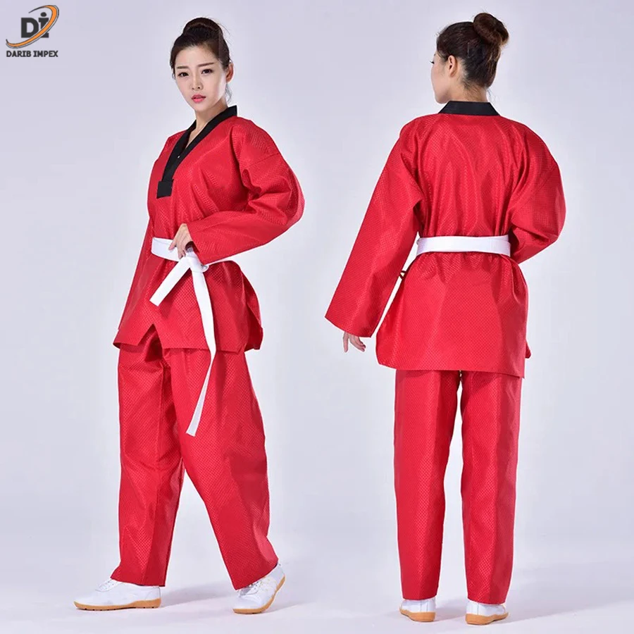 Factory Made Taekwondo Uniform with Wholesale Custom Logo, Plus Size Martial Arts Taekwondo Uniform