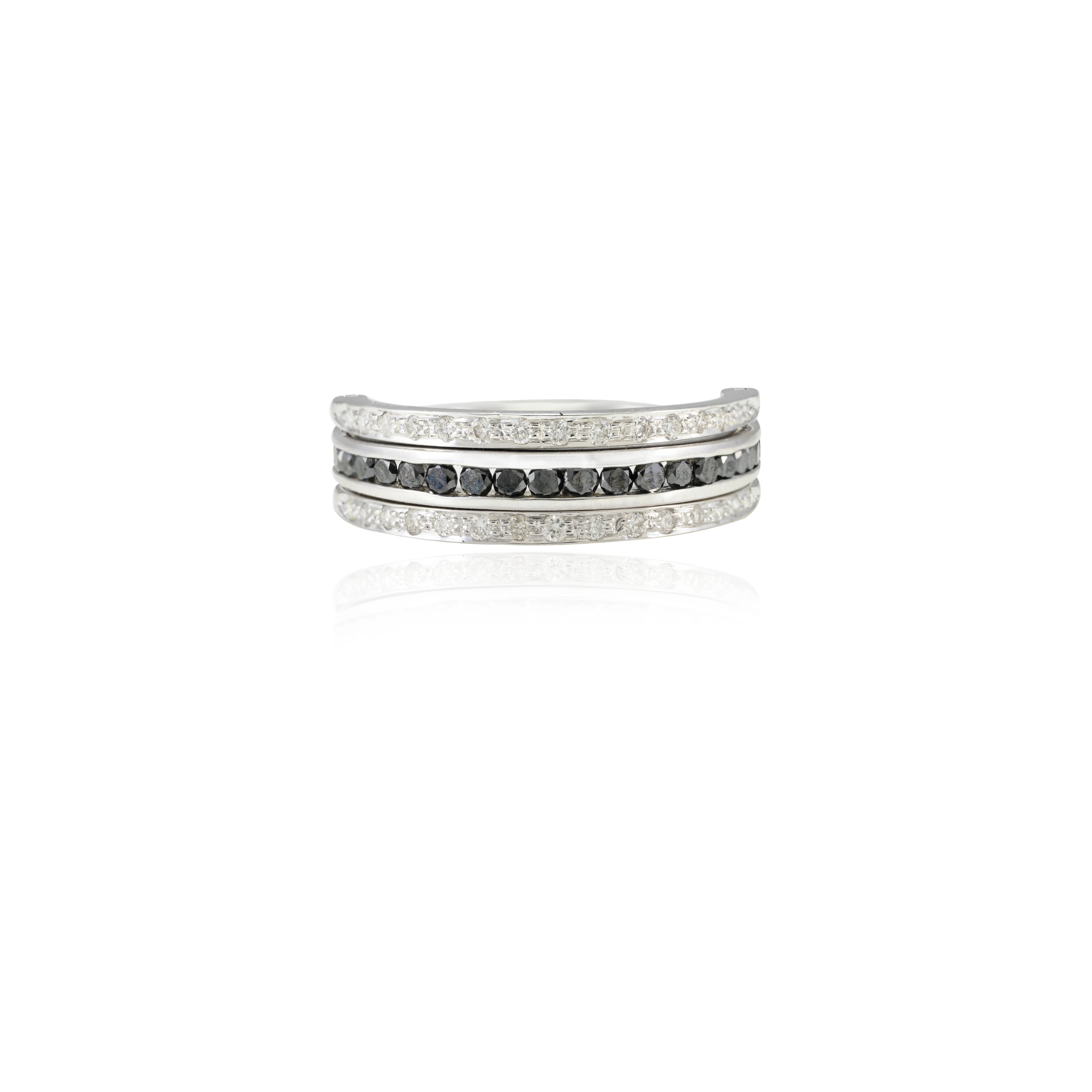 Handmade Collection Of 100% Authentic Real Diamond Magic Ring 18k Solid White Gold Jewelry Birthday Gifts For Women Girls