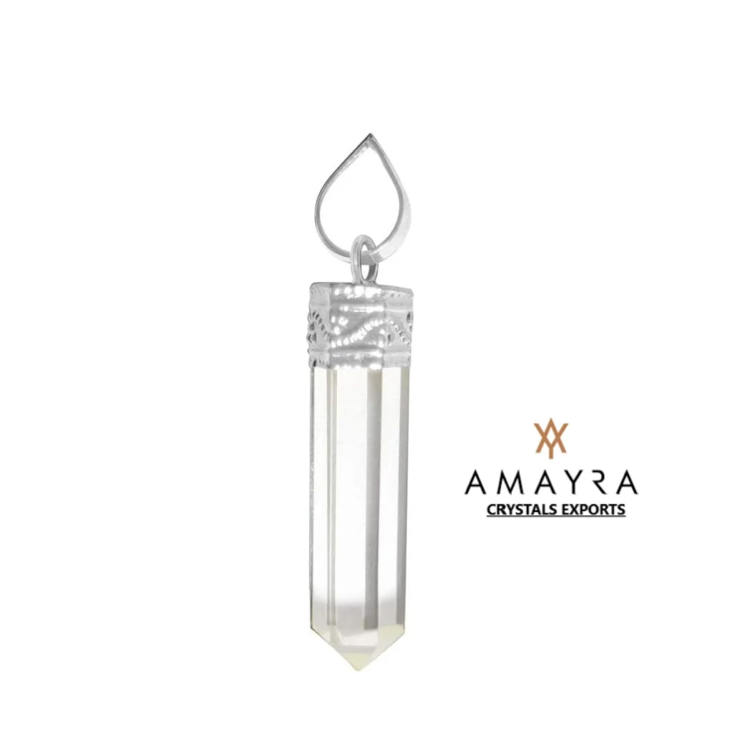 Latest Black Tourmaline Cap Pencil Pendant  Wholesale Chakra Pendants for sale Buy Agate Necklace From Amayra Crystals Exports