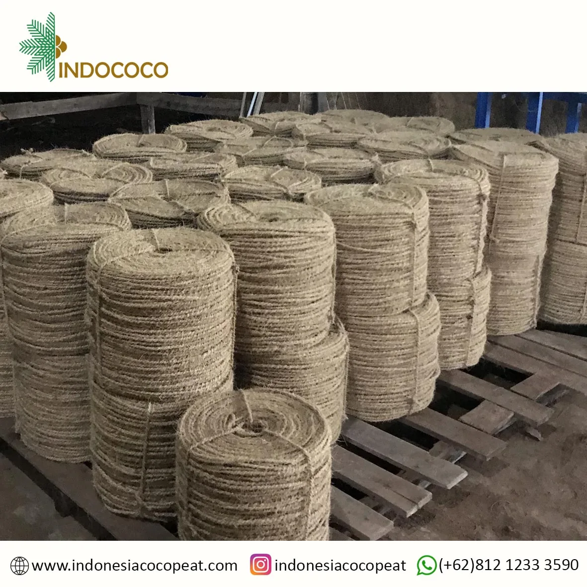 Coir Rope Coconut Coir Rope Fiber Coir Rolls Indonesia Indococo Manufacturer Export and Best Quality