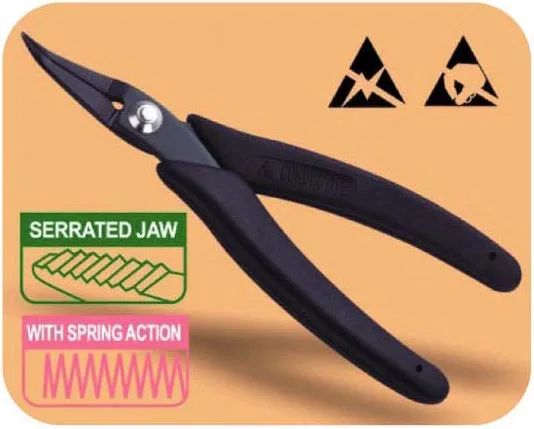 Плоскогубцы с изогнутым носом 6 дюймов, боковые резаки ESD, плоскогубцы