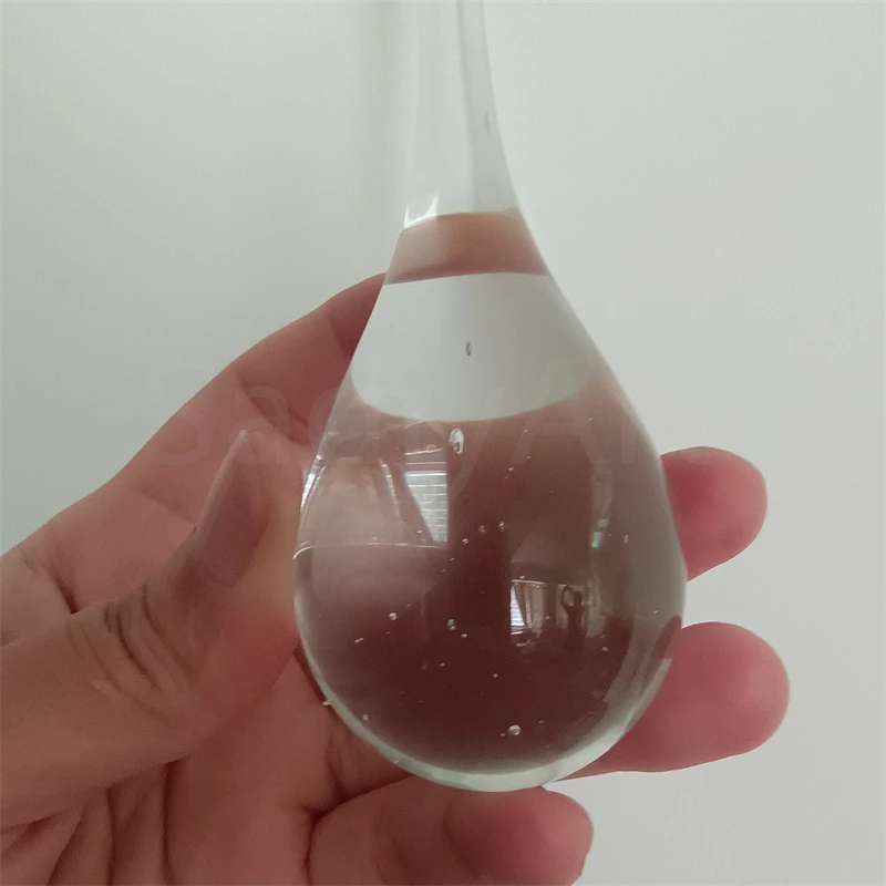 Clear drop water glass bubble inside