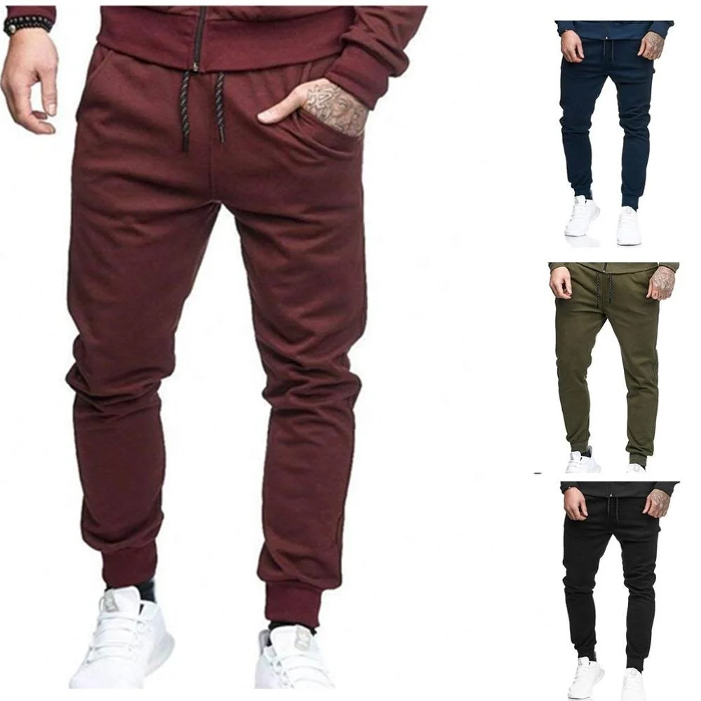 sweat pants men sweat suit bottom high quality Quick dry Breathable dull  joggers pants Hot selling 2024 Cuff and ide pockets ho