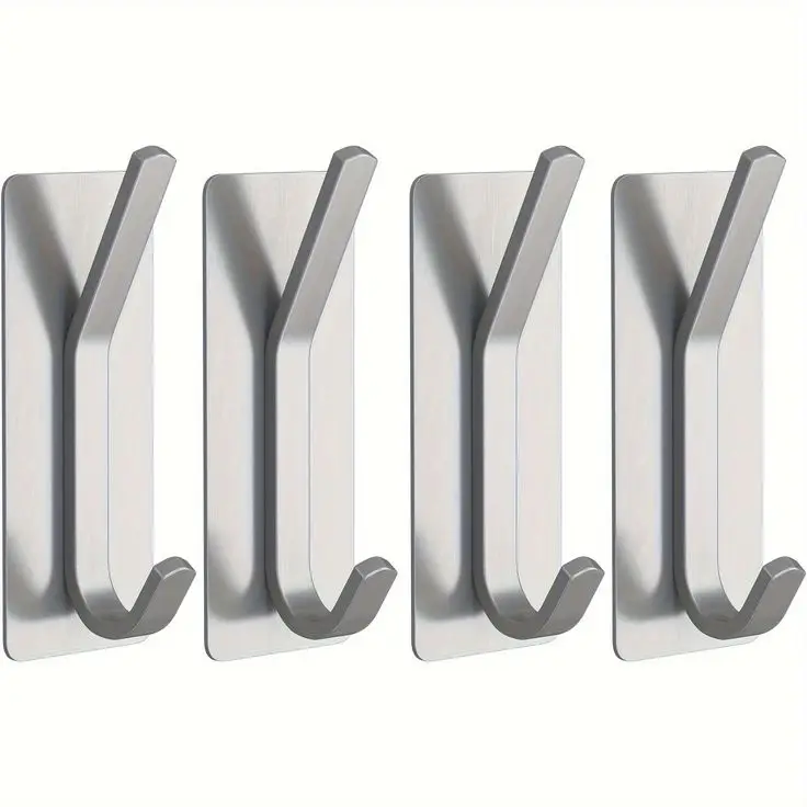 High-end antique-look stainless steel hooks for modern bathroom decor silver polished finished