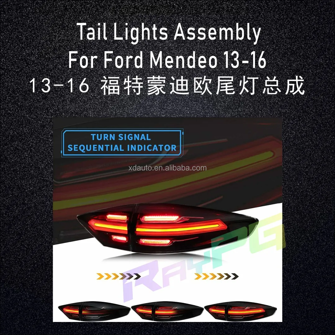 Factory Wholesales Animation DRL Mondeo Back Rear Tail Lamp 2013 2014 2015 2016 LED Taillights For Ford Fusion