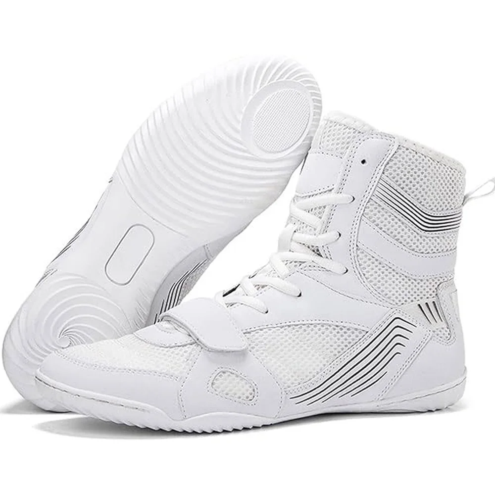 Wholesale Customized High Quality White Breathable Mesh Lightweight Training Stylish boxing shoes