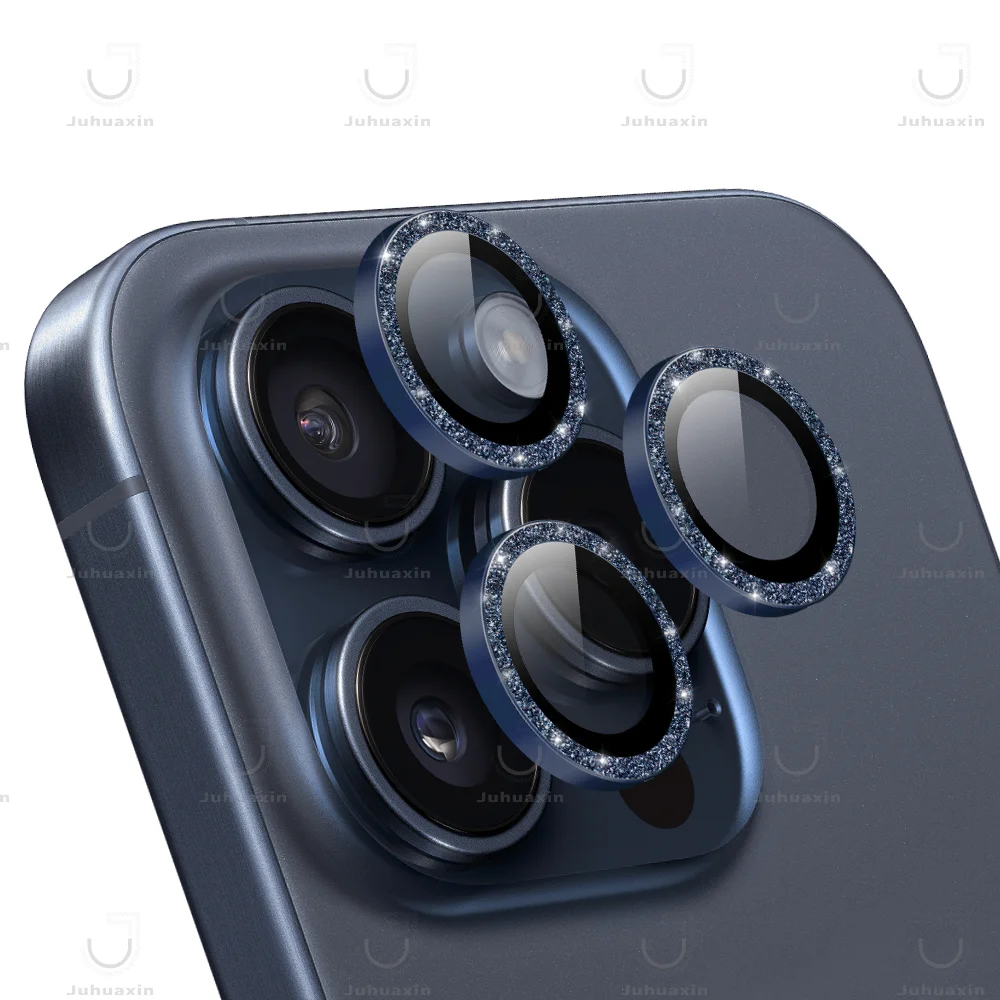 Juhuaxin SHINE Colored Camera Lens Film Original 9H Protector Full Cover Anti-Glare For iPhone 16 pro max 15 14 galaxy Utra