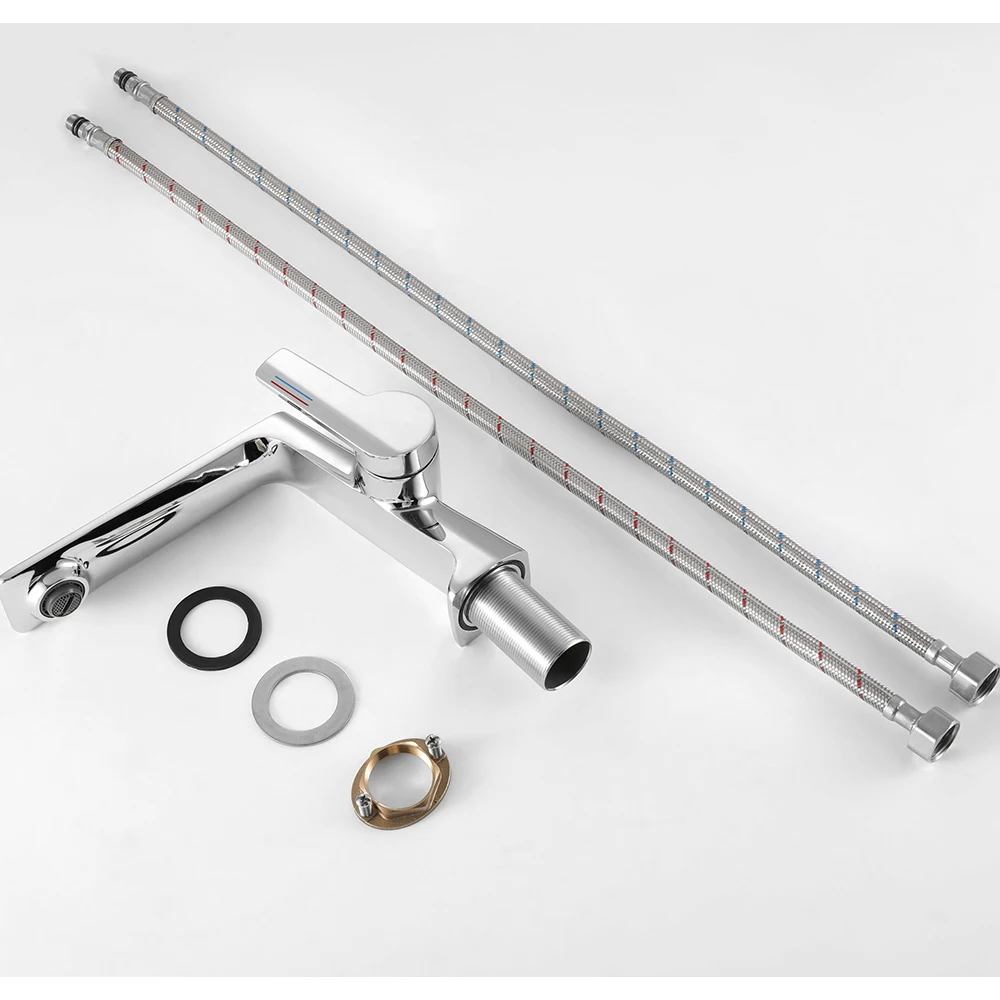 Modern Design Brass Surface Bathroom Basin Faucet Single Hole Mount with Ceramic Valve Core Hot Selling Sink Faucet