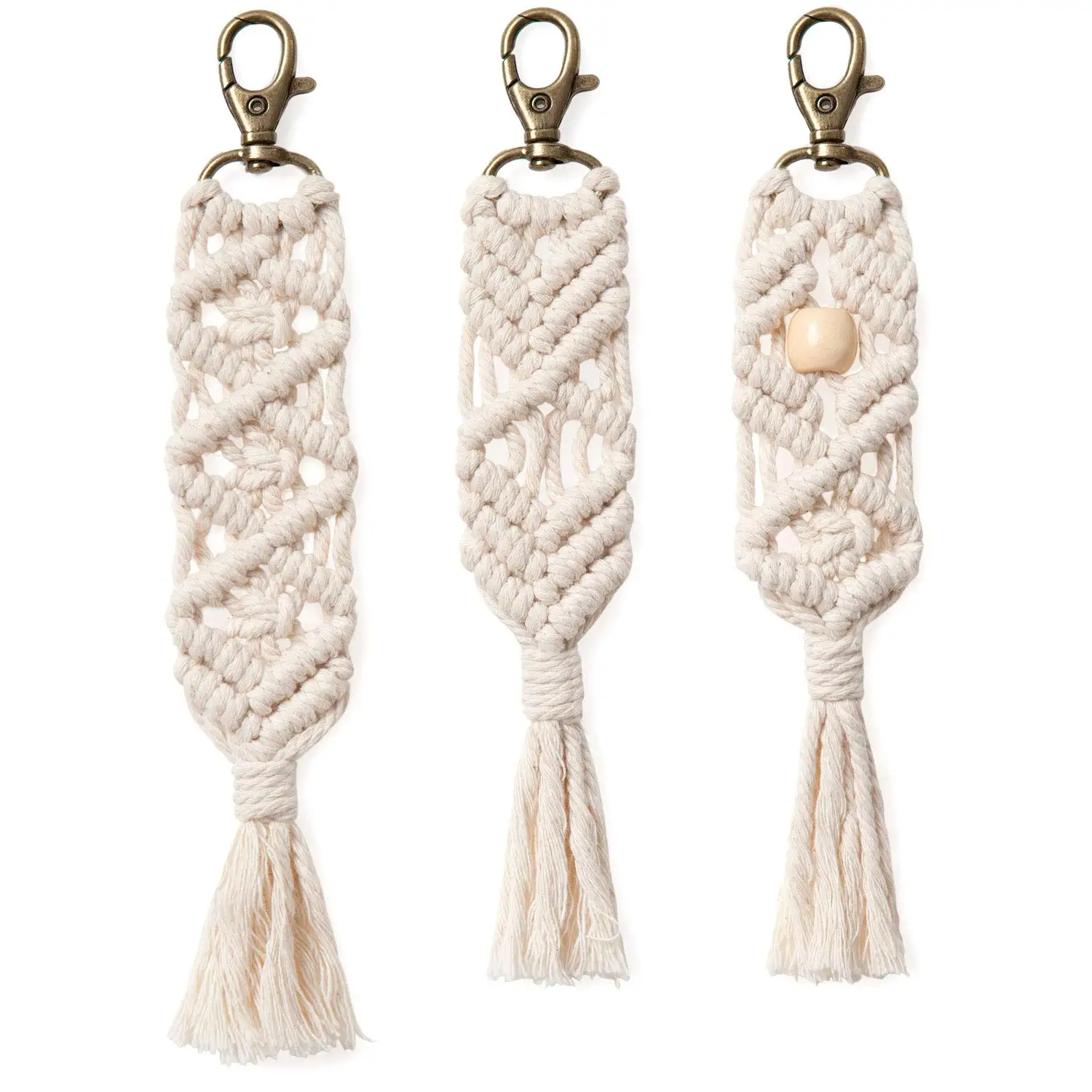 Wholesale Boho Macrame Keychain  Handmade Cotton Rope Keychain Manufacturer