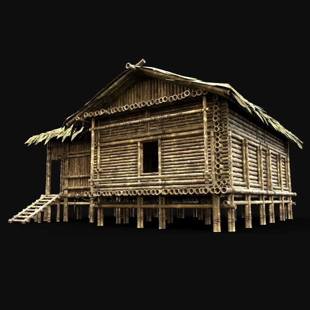 Hot Sale 100% New Arrival Outdoor Bamboo House, Residensial Simple And Peaceful, Suitable For Beach, Resort Hotel Swimming Pool