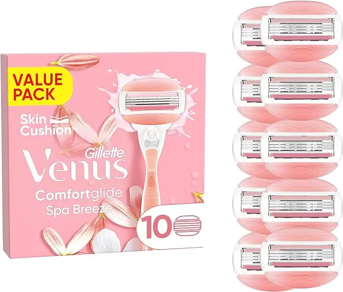 Gillette Venus Comfortglide Spa Breeze женские бритвенные лезвия упаковка из 10 3 встроенных для гладкости