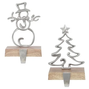 Hot Sale Stocking Holder Set of 2 - Snowman Christmas Stocking Hanger For Mantel Photo Frame Christmas Stocking Holder