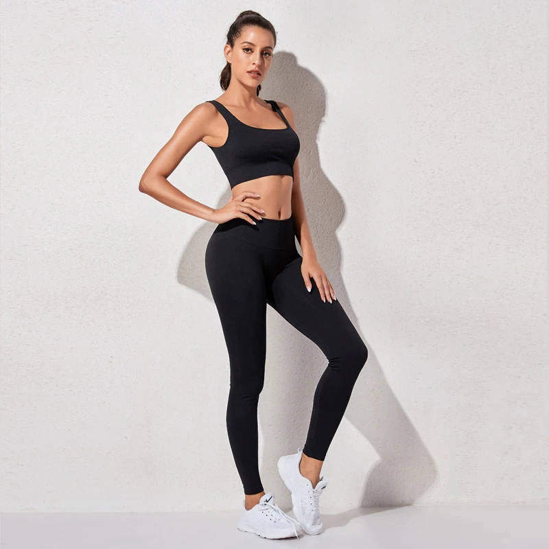 Seamless Gym Set Women 7 Colors Top Bra Leggings Sport Women Fitness Clothing Sport wear Yoga Sets