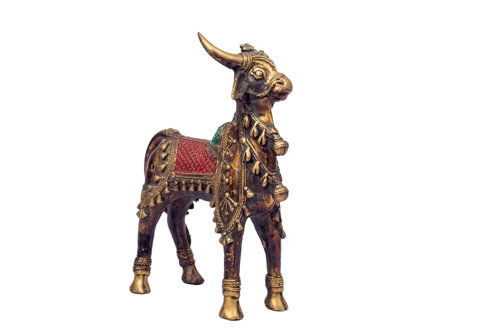 Brass Dhokra Kamdhenu Cow