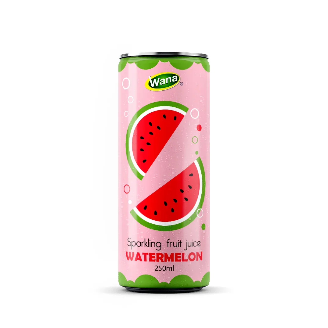100% Sparkling Peach Soft Drink No Sugar Added 250mL Can OEM Flavored with Mango Lychee Halal Certified Fruity Carbonated Drink