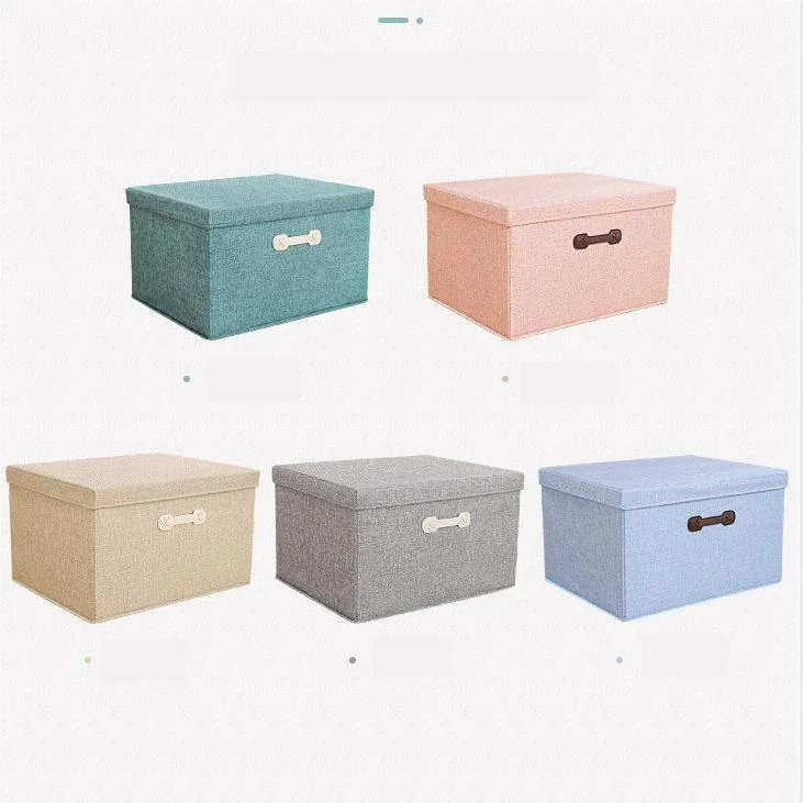 Lids Handle Pink Blue Green Wholesale Storage Bags Containers Organizing Closet Clothing Comforter Storage Box