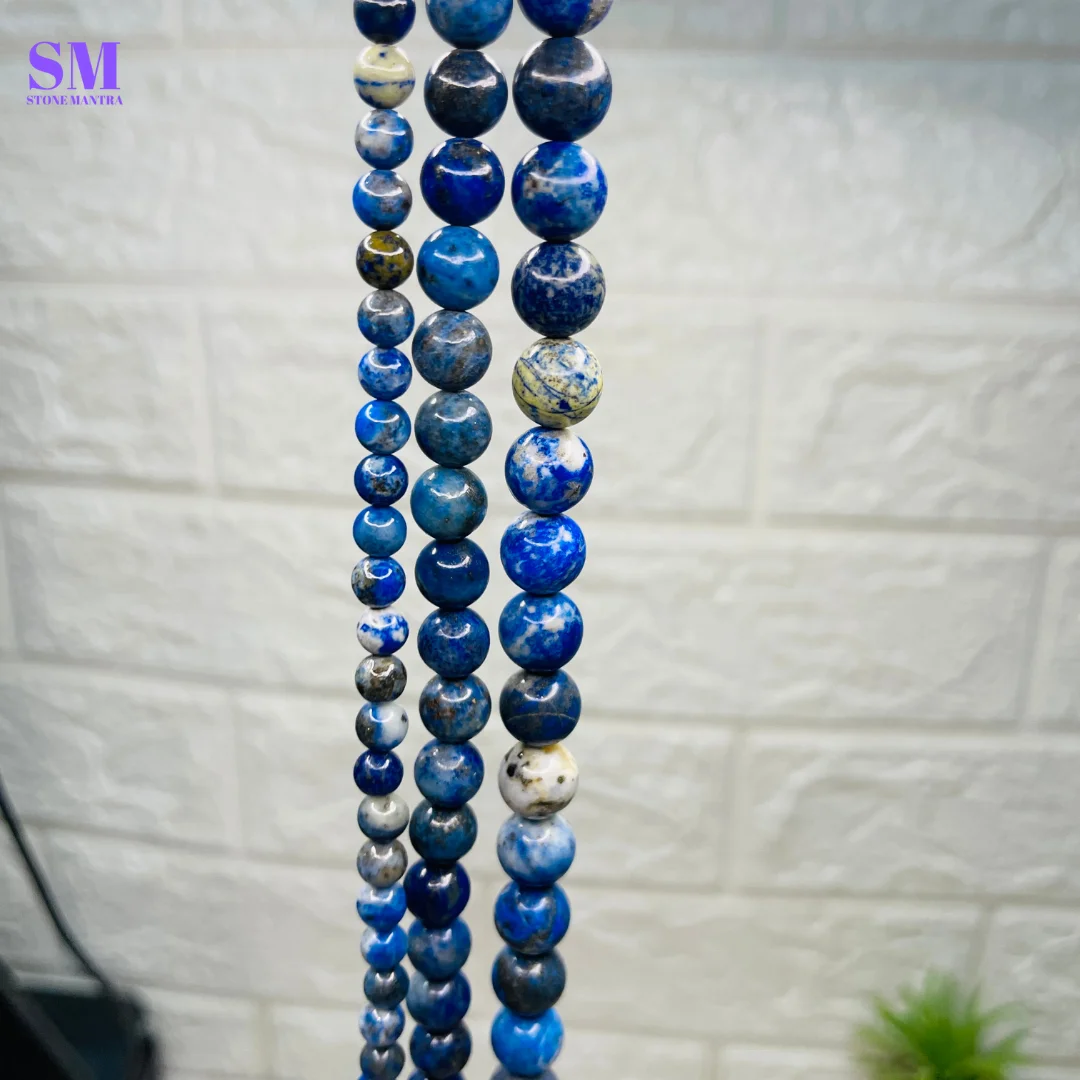 Blue Lapis Lazuli Natural Stone Beads Strand 8mm AAA Quality Gemstone beads supplier From India