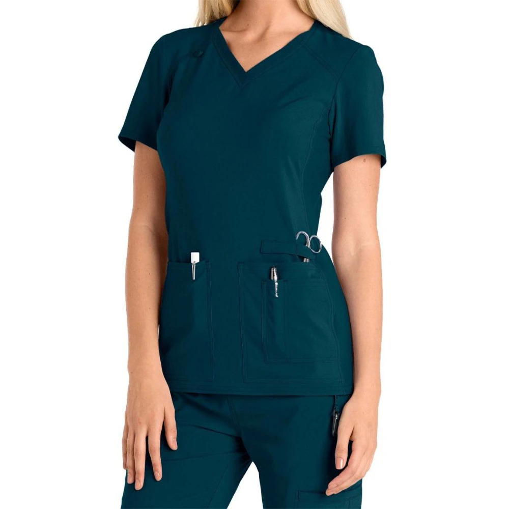 High quality spandex medic plus size woman purple nurse custom medical uniforms scrubs sets joggers stretchy Hospital Uniforms