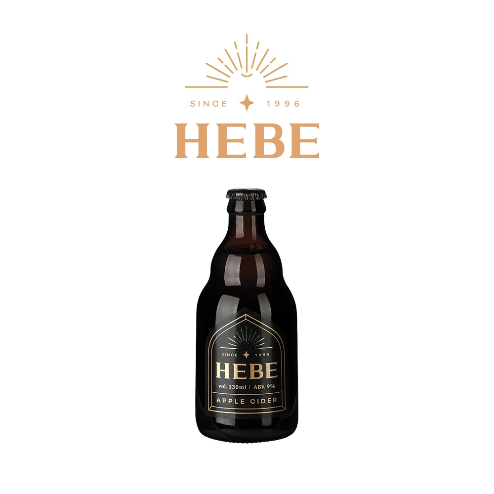 HEBE Apple Cider Dry Alcohol Glass bottled 330ml ABV 9% high quality korean Liquor Apple flavor Cider(100% Apple Juice)