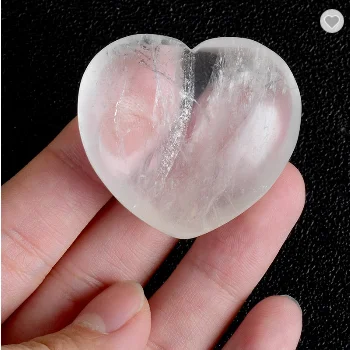 Clear Quartz Wholesale Clear Quartz Puffy Heart Bulk Crystals Gemstone hearts