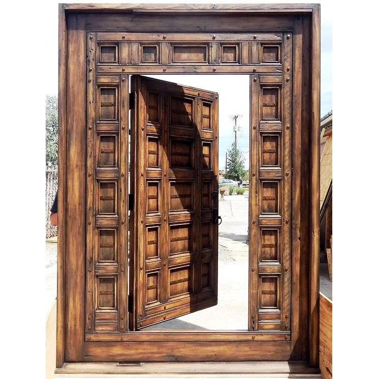 Wholesale High Quality Modern Luxury Vintage Door Furniture Indian Rustic Living Home Entrance Vintage Wooden Door Exterior Door