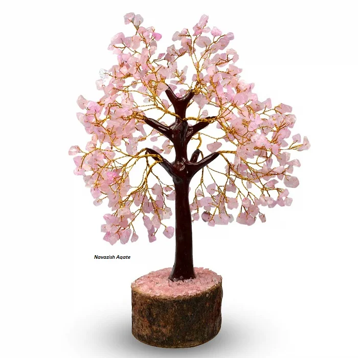 Rose Feng Shui Figurine Gemstone Chips Tree Wholesale Agate Tree Quartz Online Navazish Agate  Natural Handmade Europe Love