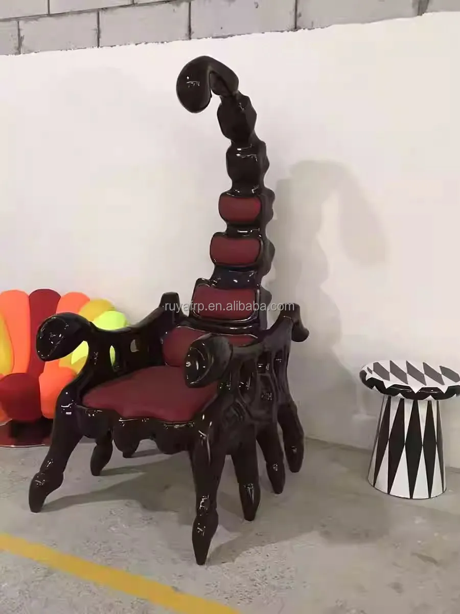 A Scorpion Armchair Carved From Fiberglass Wood Finishing Unusual Modern Leather Armchairs Bedroom Furniture Club Luxury Chair
