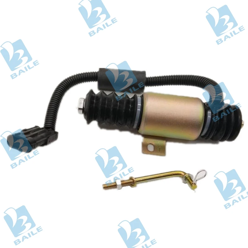 High Quality Diesel Generator Engine Parts 12 Volt Fuel Shutoff Solenoid  1306182 Stop Solenoid Valve