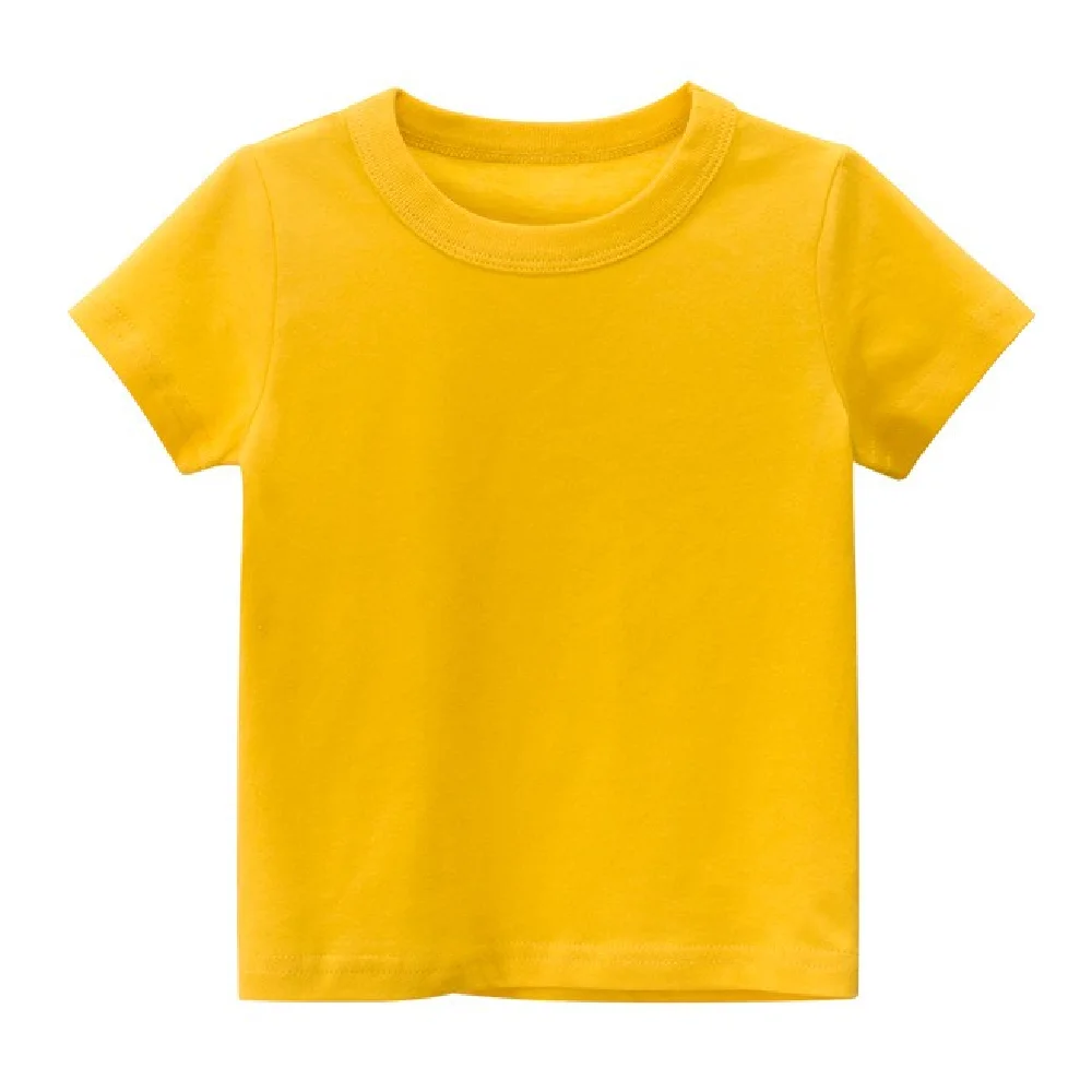 100% Soft Cotton T Shirt For Kids Plain Blank High Quality T Shirt Toddler Boys & Girls Baby Kids Clothes