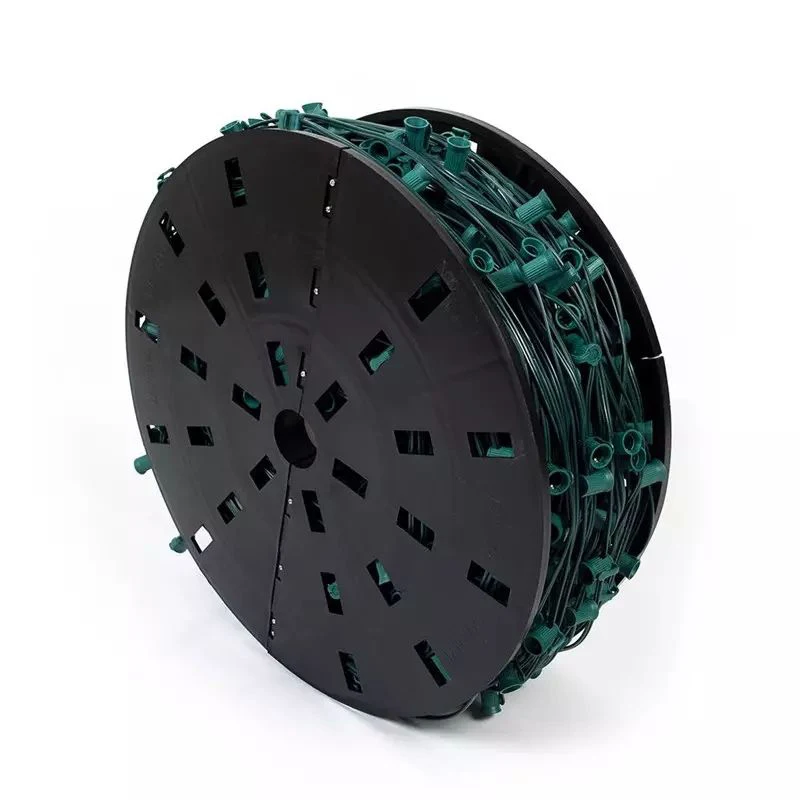 JAIYI китайская фабрика C7 C9 G40 1000 футов оптовая продажа колесных катушечных светодиодных рождественских ламп