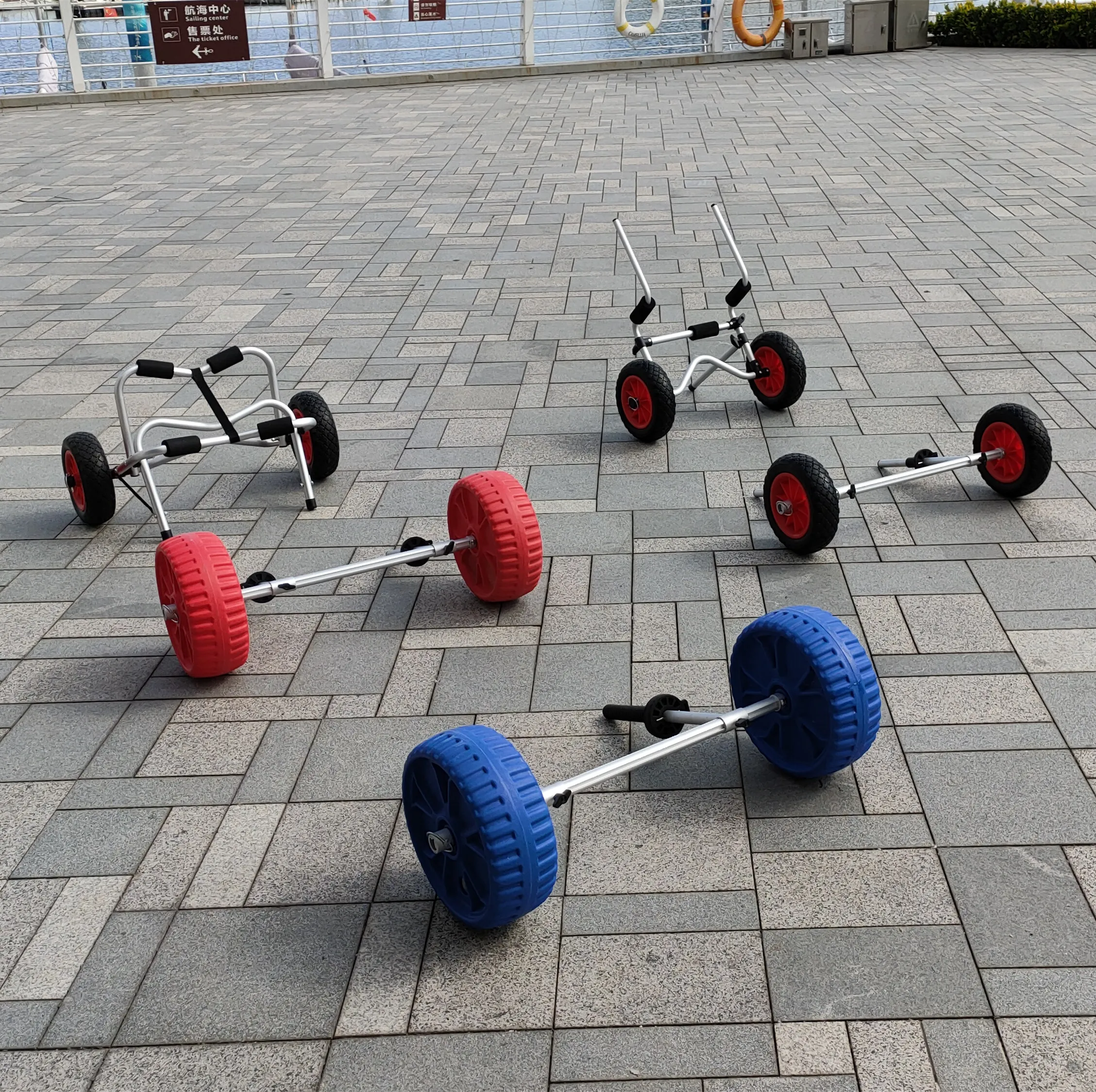 LULUSKY Best Canoe Dollies Kayak Carrier Anchor Transport Trolley Wheels Dolly Kayak Cart With Wheels