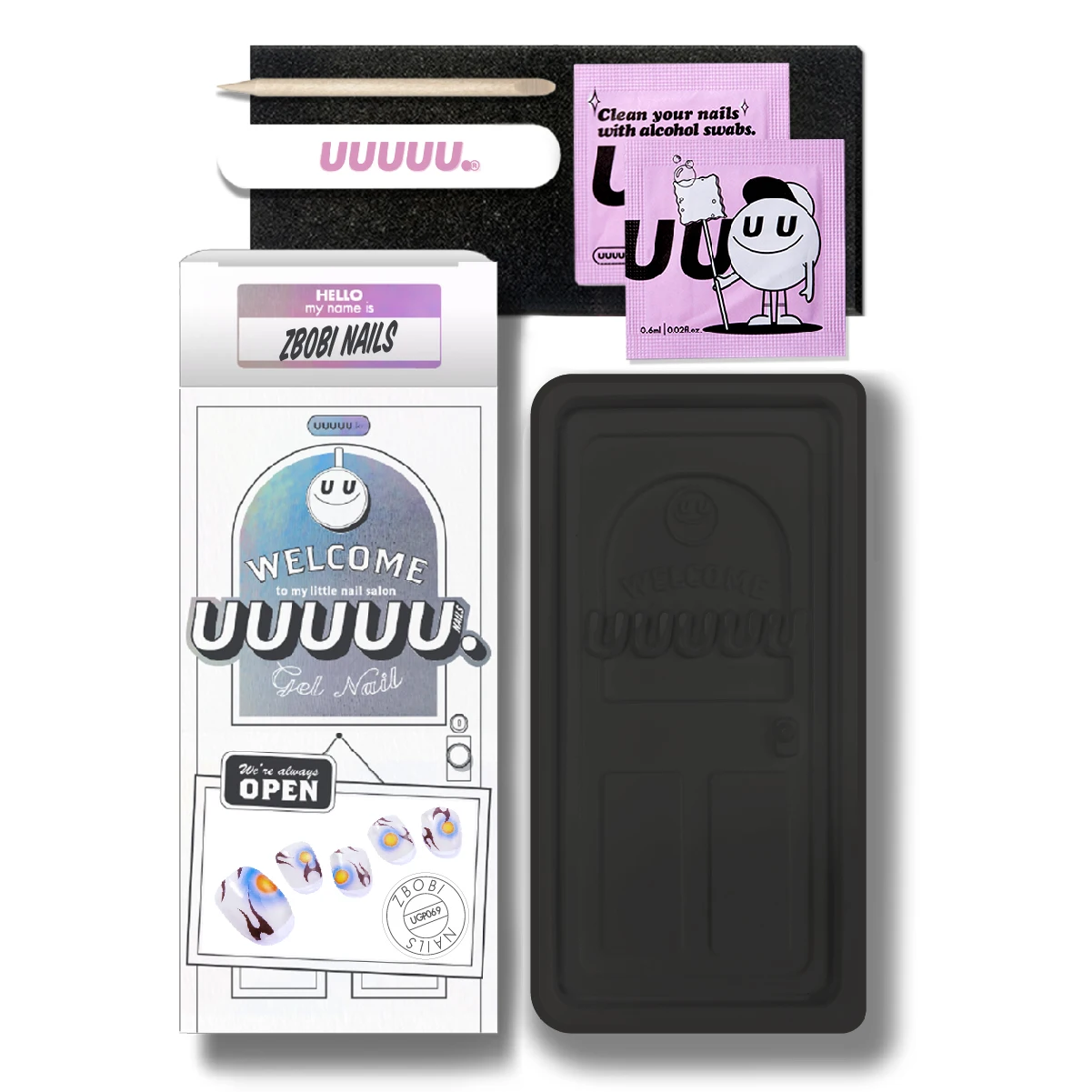 Korean 100% Real Salon Quality Press on gel nails Gel Nail sticker Pedicure Wholesale Certified