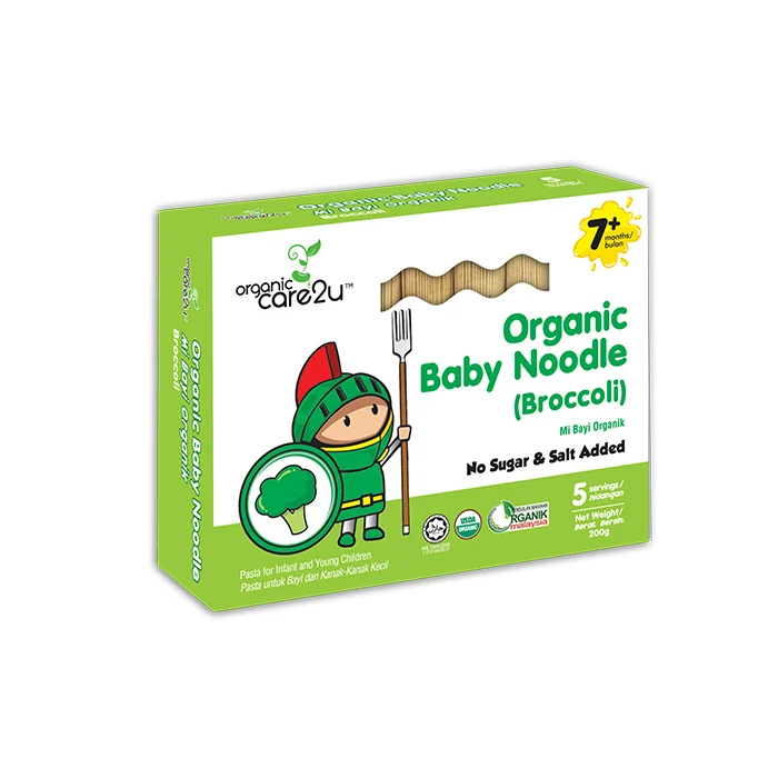High Nutrition Organic 4 Inches Broccoli Baby Stick Noodle Soft Free From Coloring Preservatives Salt and Sugar