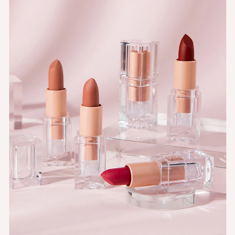 12 Colors Matte Red Nude Lip Stick Lip Balm Wholesale Private Label Cosmetics for Everyday Makeup