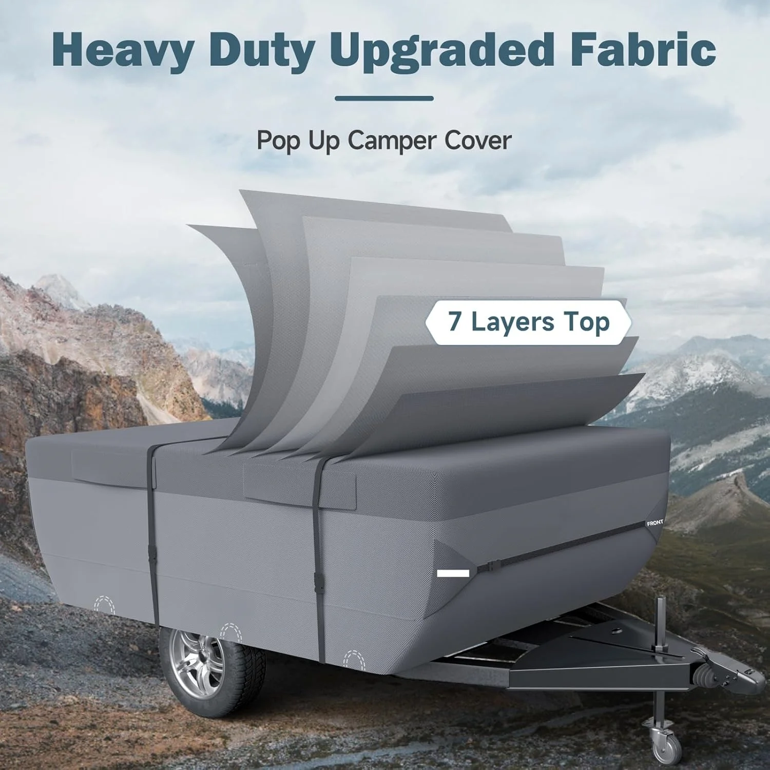 Pop Up Folding Breathable Ripstop Anti-UV Waterproof 7 Layers Top Tent Camper Trailer Cover RV Covers